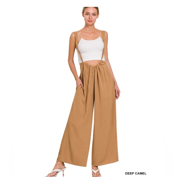 Zenana Outfitters Pants - Zenana Suspender Romper with pockets